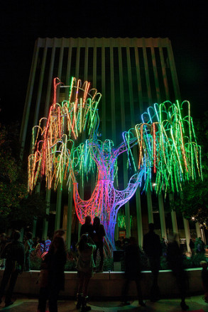 2013 Civic Arts project Aurora, by Charles Gadeken, in Palo Alto, Ca.