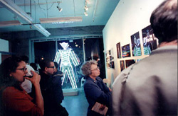 Opening night with Dan Clarke's scale model of the man (photo by Rich Gonsalves)