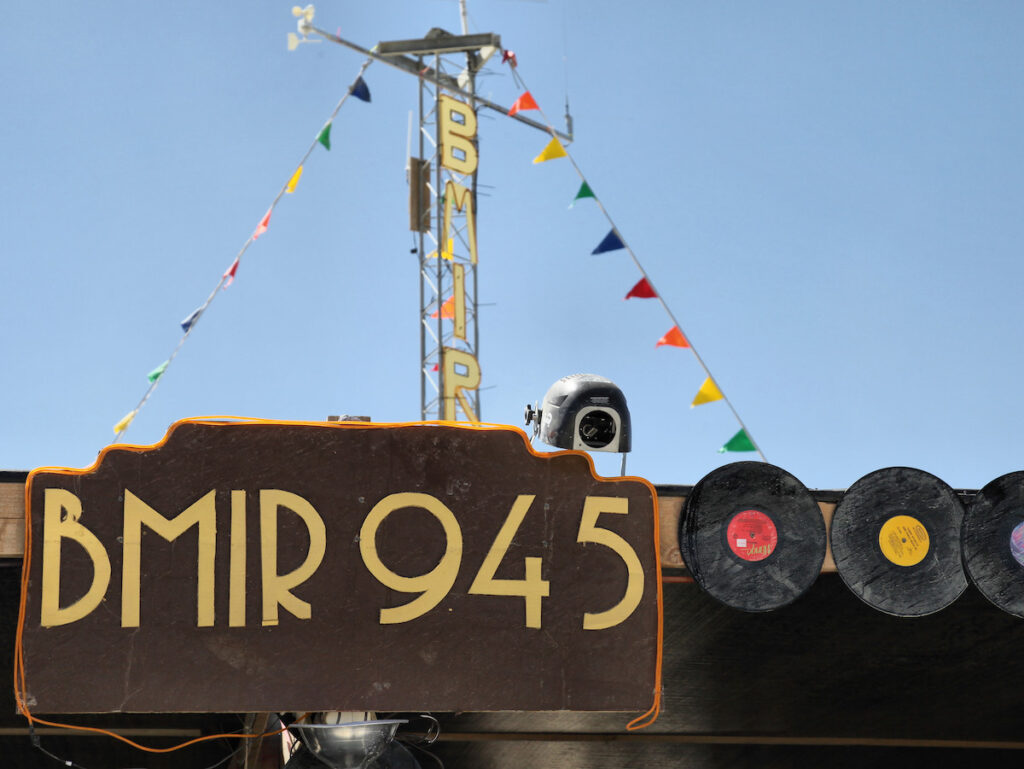 BMIR sign at Black Rock City