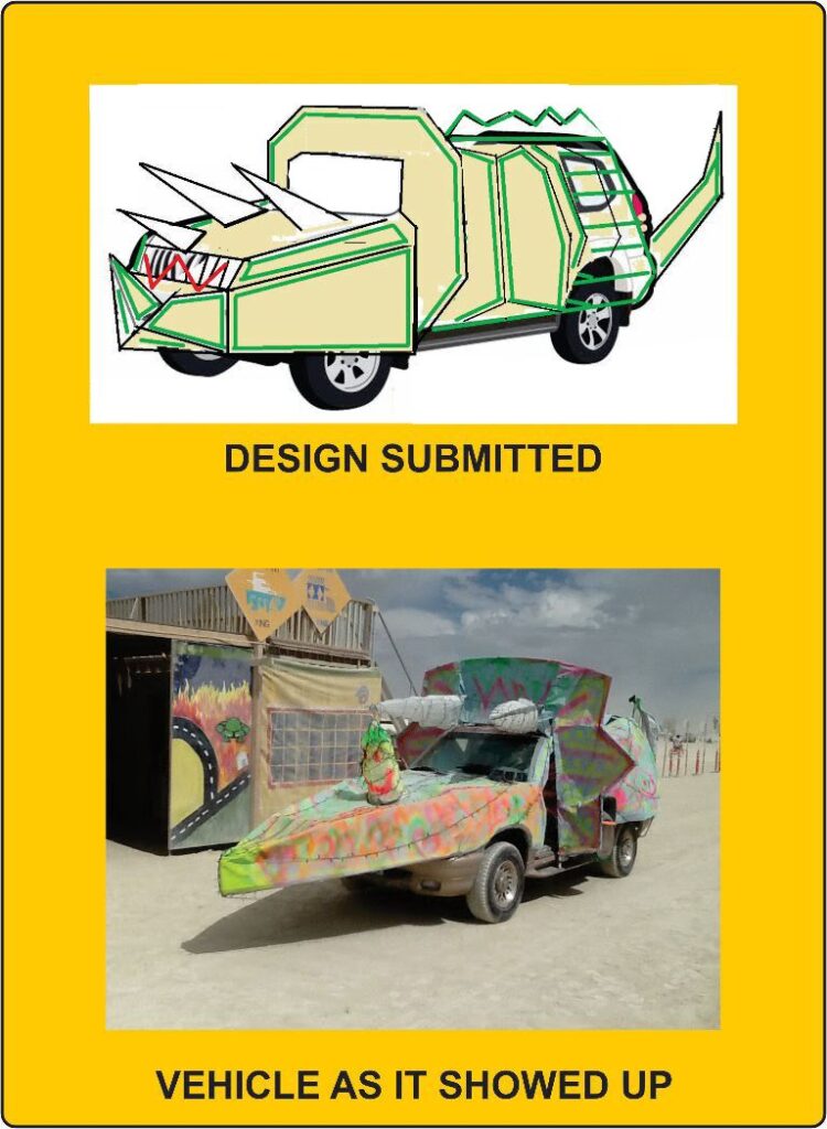 Example of Mutant Vehicle design not matching what shows up on Playa
