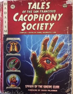 Creepy green hand with and eye in the middle, and lightening bolts in the background