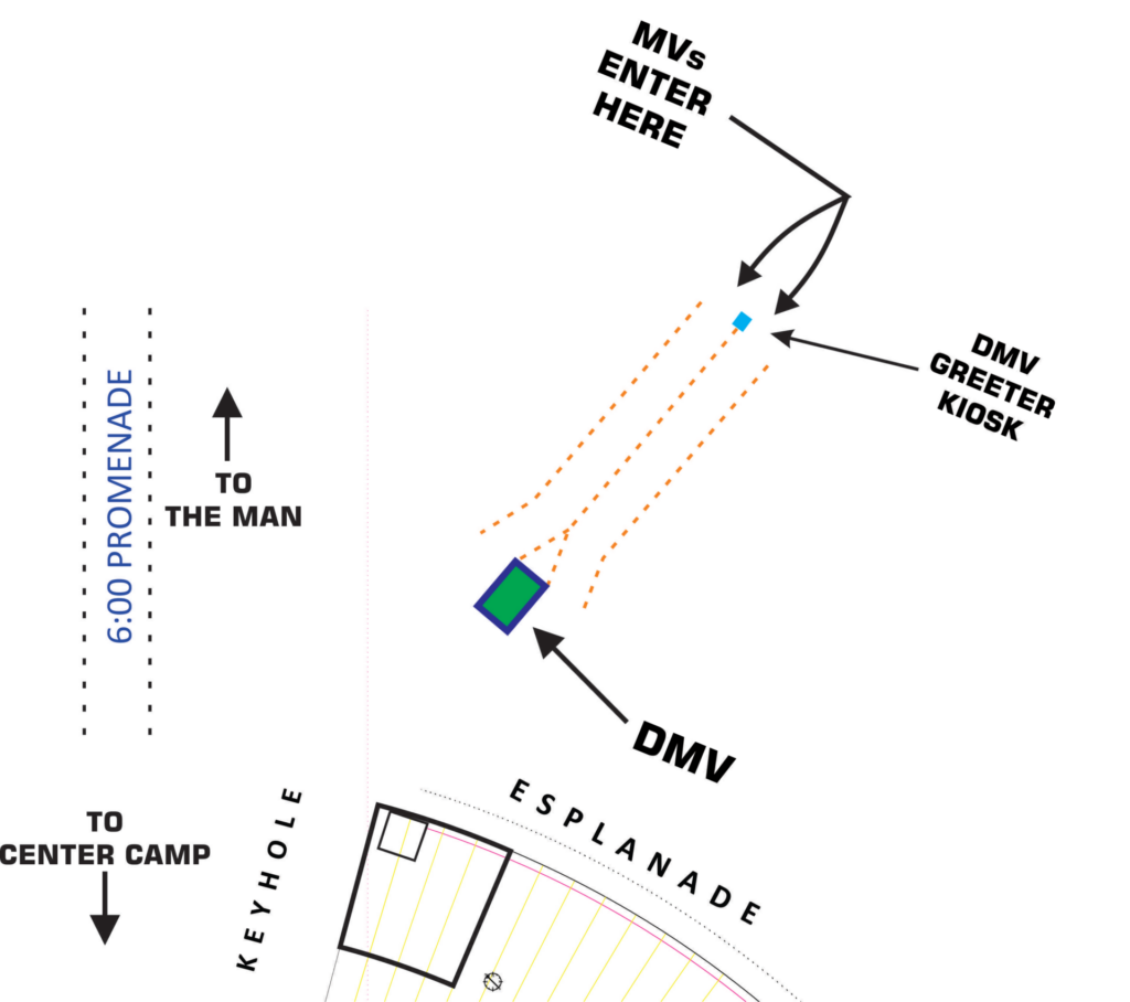 Map of the DMV in Black Rock City