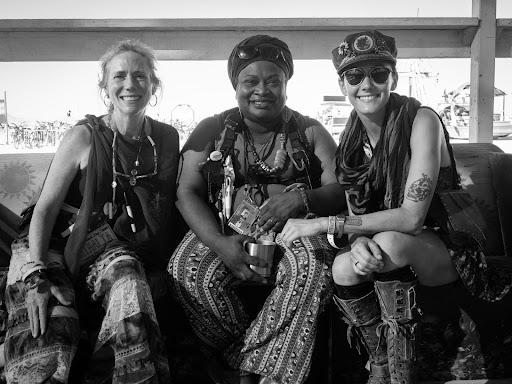 Three women at the Artery