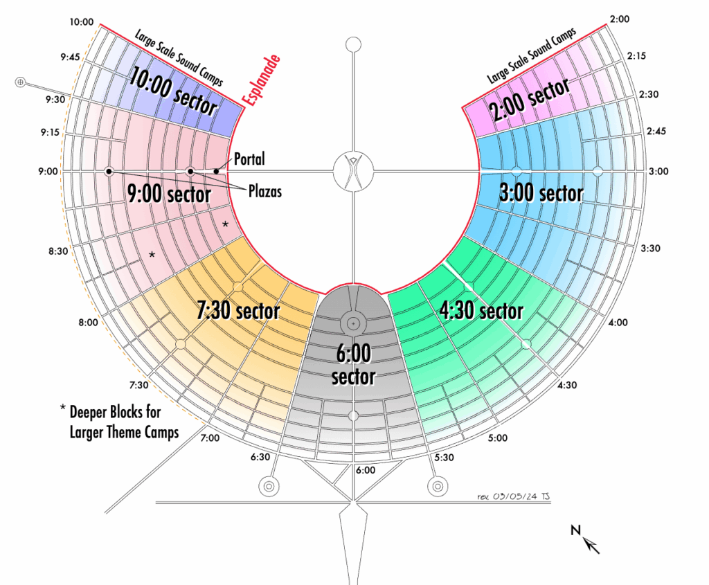 Sector map of Black Rock City