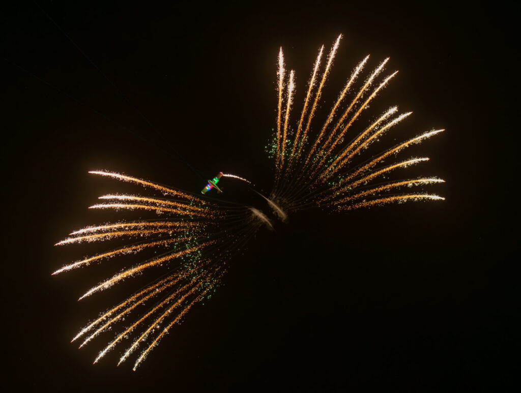 Fireworks Show from an Aircraft
