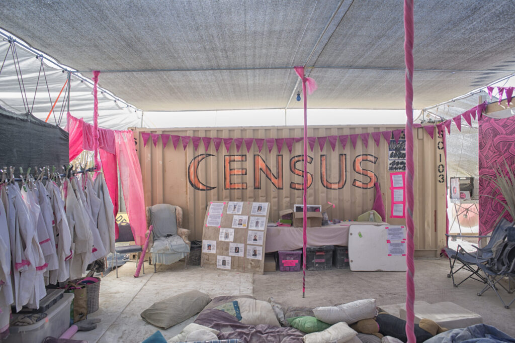 Census office at Black Rock City