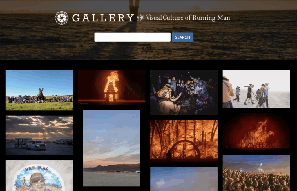 Burning Man Photo Gallery screen shot