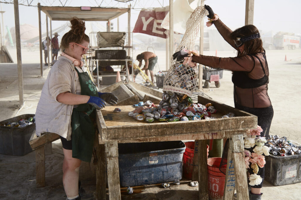 Burners bring their trash to Recycle Camp