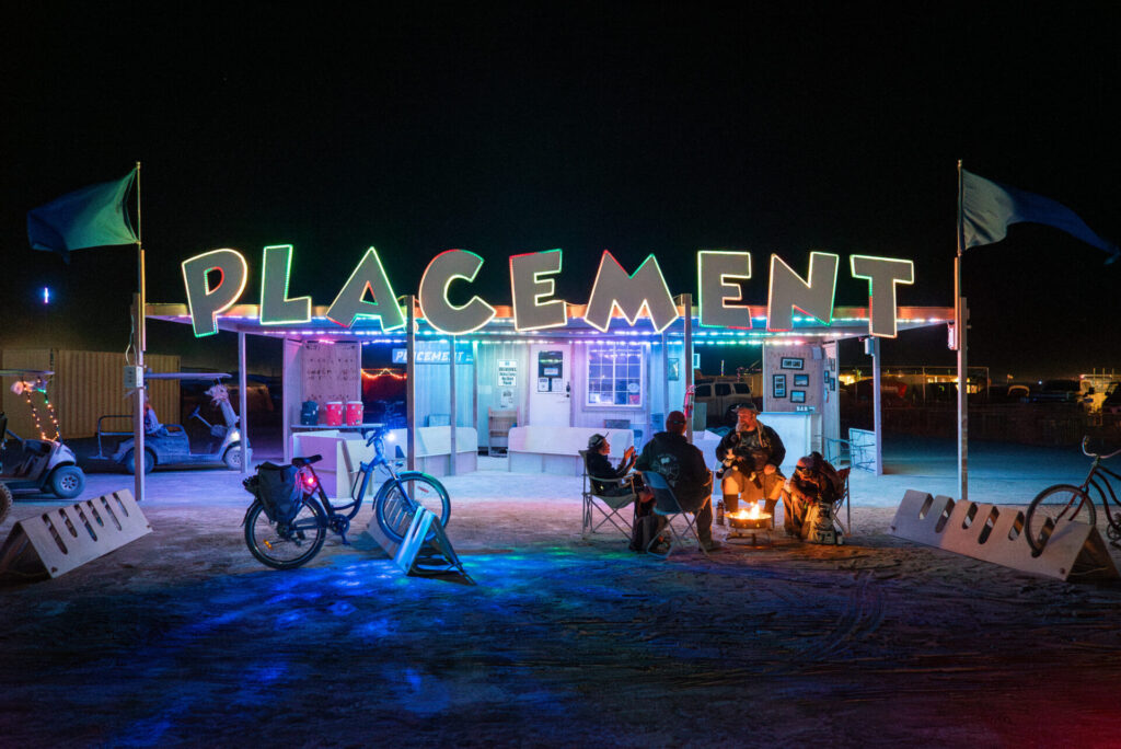 Placement Camp at night