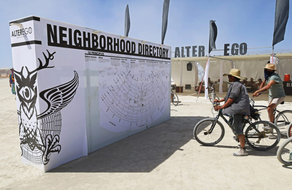 Neighborhood Map at Alter Ego Camp