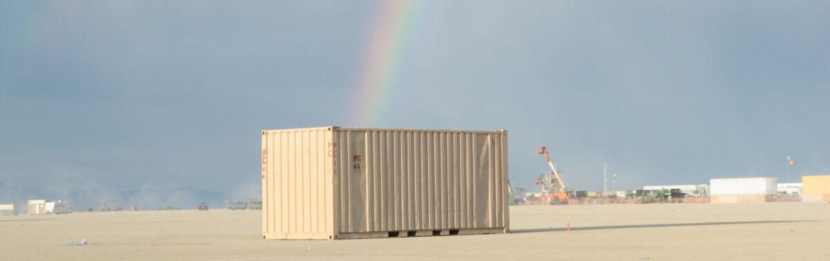 Storage Container with rainbow