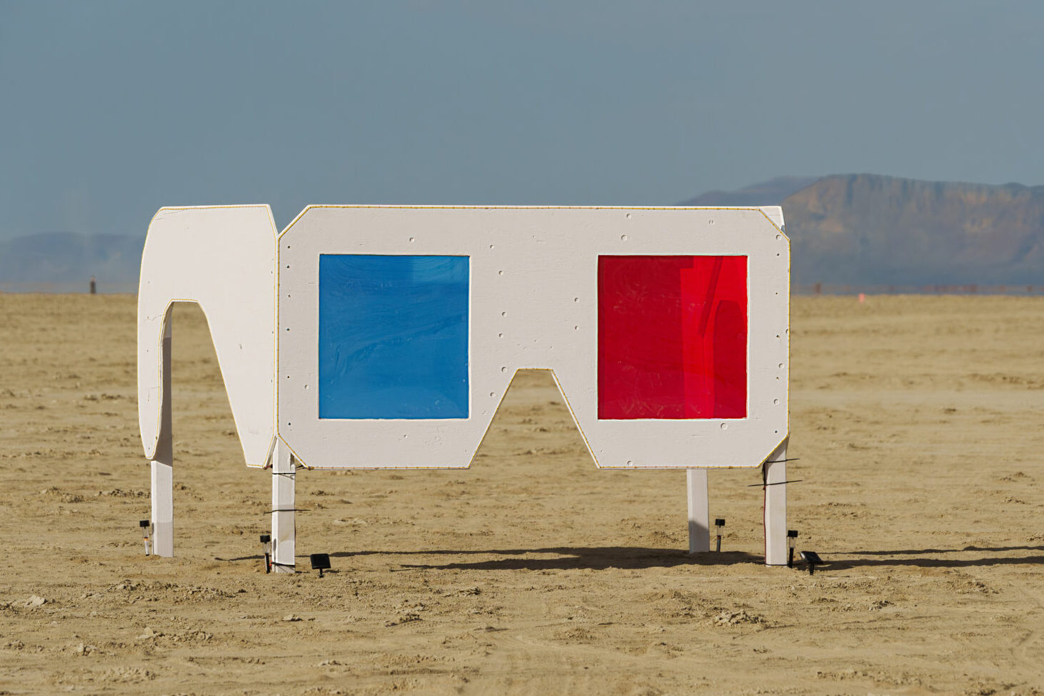 3D Glasses sculpture on playa