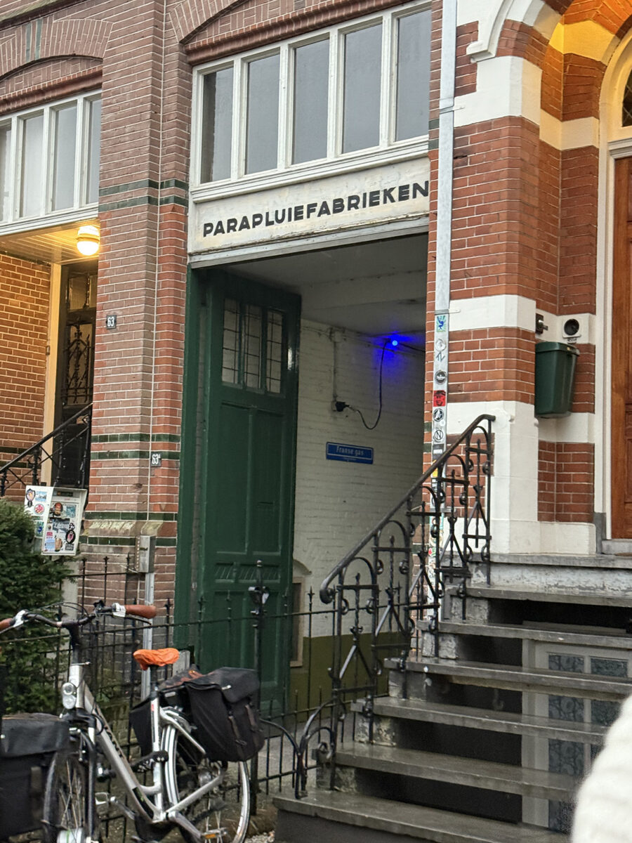 Brick building with bike parked out front
