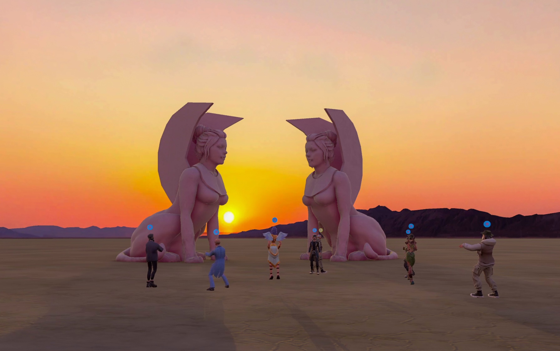 phoenix gate art at sunset
