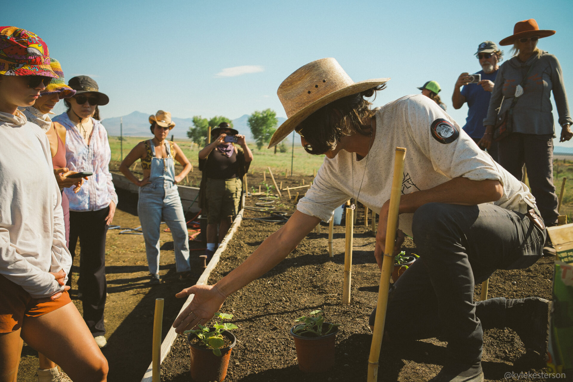 People gardening at Fly Ranch